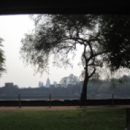 Just snapped this picture out of the tuk tuk on our way to Angkor Wat which you can see in the distance! So beautiful!