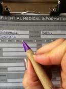 Finally a medical information card that made room for individuals like myself.....HINT: Pen is pointing...
