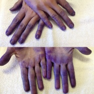 Abby was at work and she wasn't wearing gloves.....haha. So lovely!!