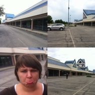 So on our little family trip we took, Abby talked Marcie and I into going shopping at the outlets instead of going to the beach. We finally arrived to find out the outlets had been completely closed and abandoned! *SHAKES FIST*