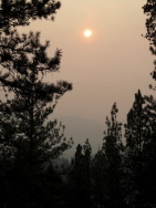 Taken in the evening. The forest fires were bad this summer....but the sky did look cool!
